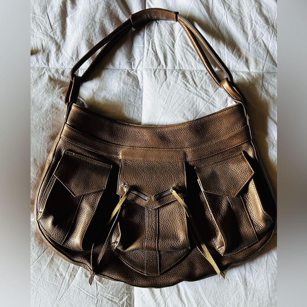 Botkier Copper Brown Leather Shoulder Bag